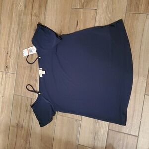 New with tags Michael Kors navy blue top size small.